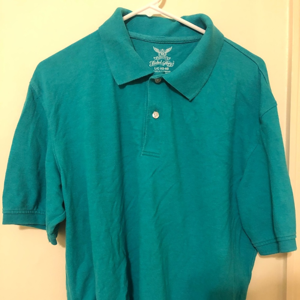 Turquoise polo shirt